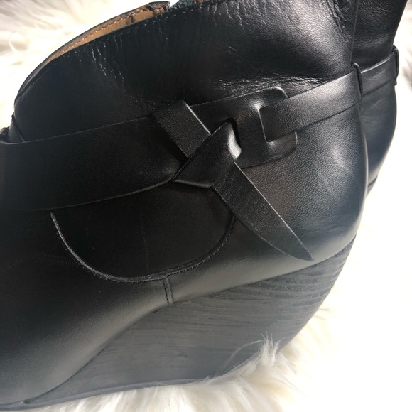 Schuler & Sons Wedge Black Boots SZ 7B - Picture 4 of 15